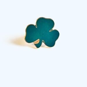 Gold and Green Clover Pendant, St Patrick’s Day